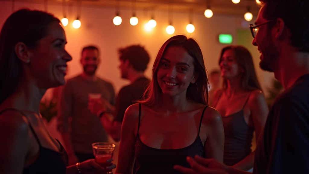 Adults enjoying social time at a dance event in Dublin
